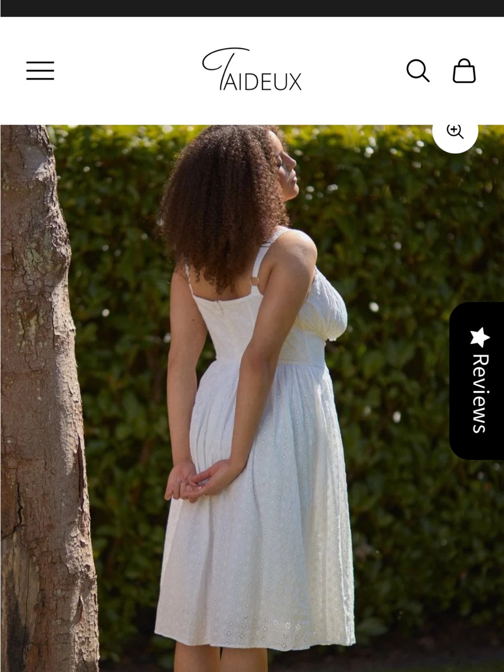 “Marie” Ivory Fuller Bust Midi Embroidery Dress - Picture 3 of 6